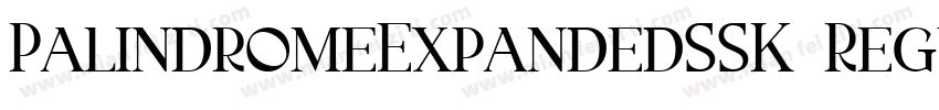 PalindromeExpandedSSK Regular字体转换